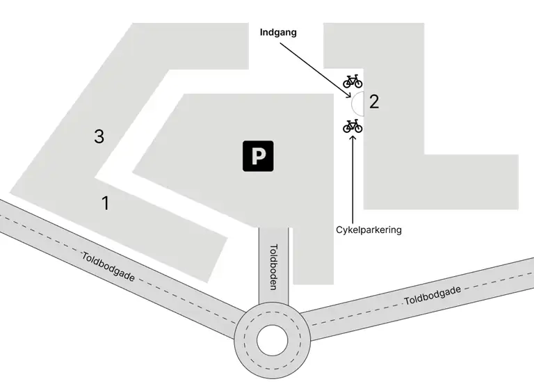 Kort over kontorlokation i Viborg