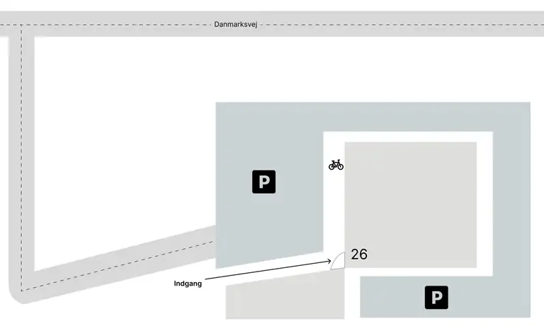 Kort over kontorlokation i Skanderborg