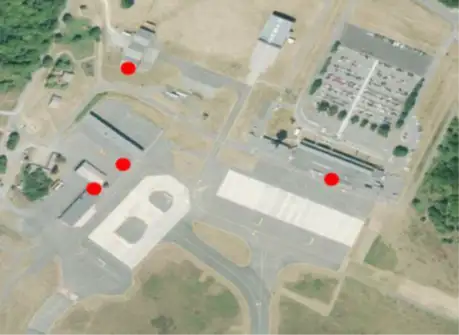 Kort over rygerområder i Bornholms Lufthavn